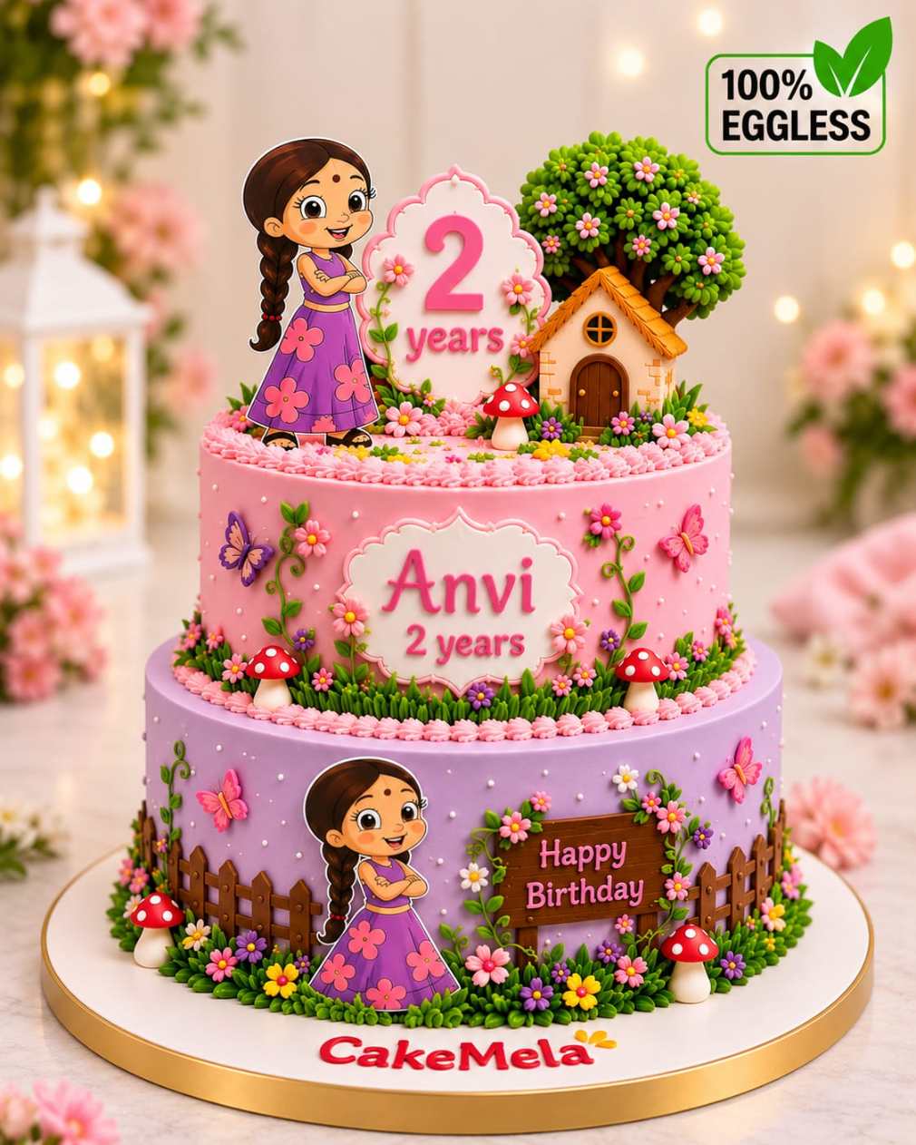 Chutki Garden Theme Cake
