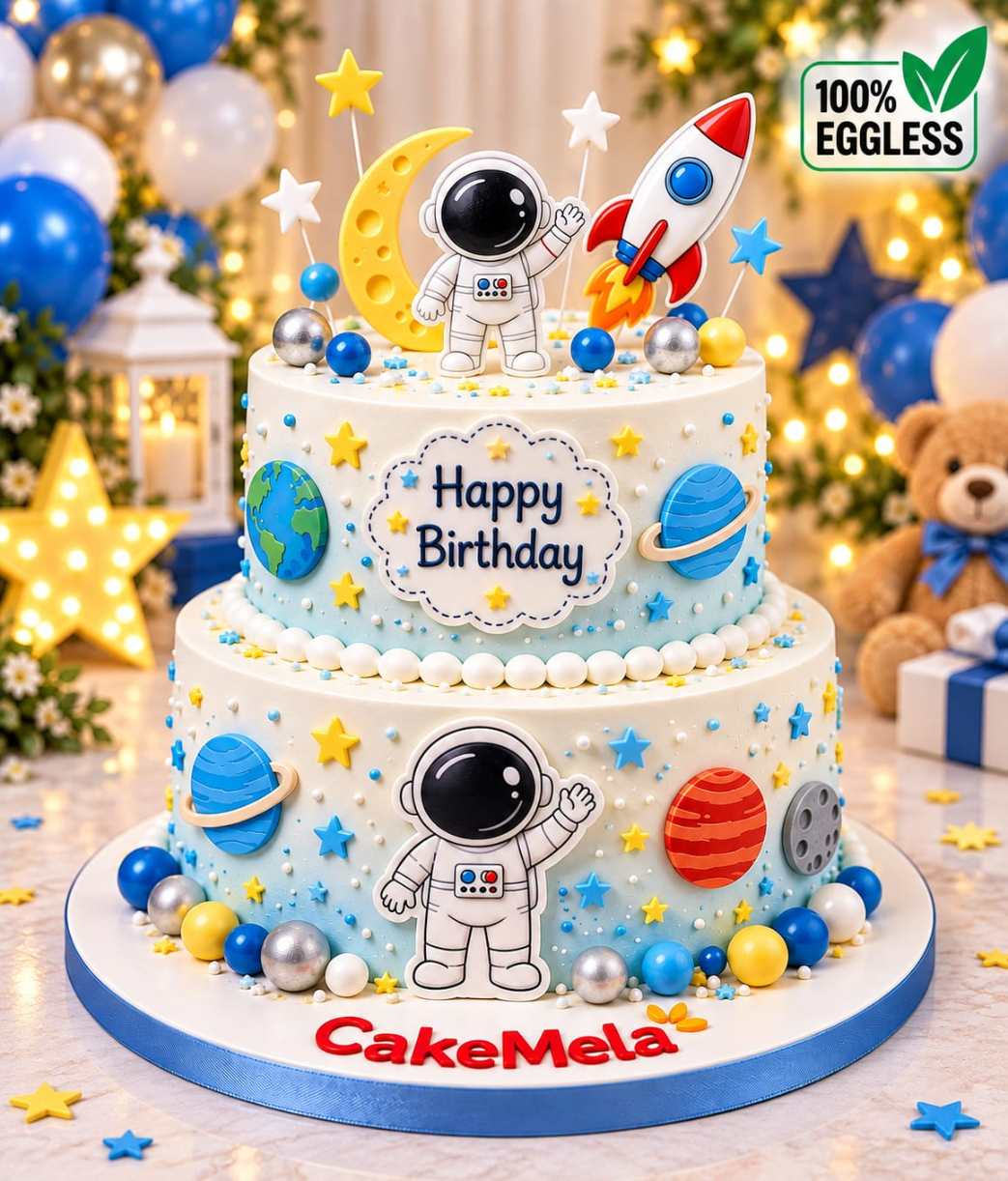Space Theme Birthday Cake 🚀