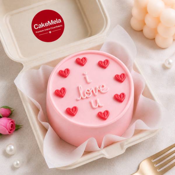 Strawberry Love Bento Cake