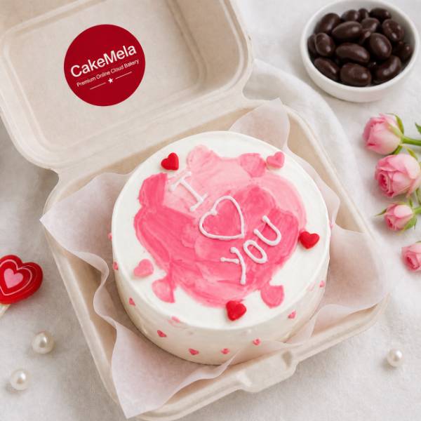 Pink Love Bento Cake