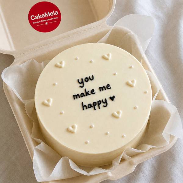 Vanilla Love Note Bento Cake
