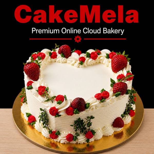 2 pound Strawberry Heart Delight Cake